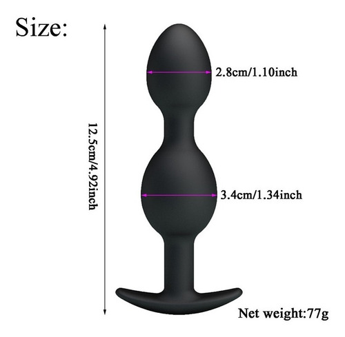 Butt Plug Anal Silicona Suave Bolas Anales