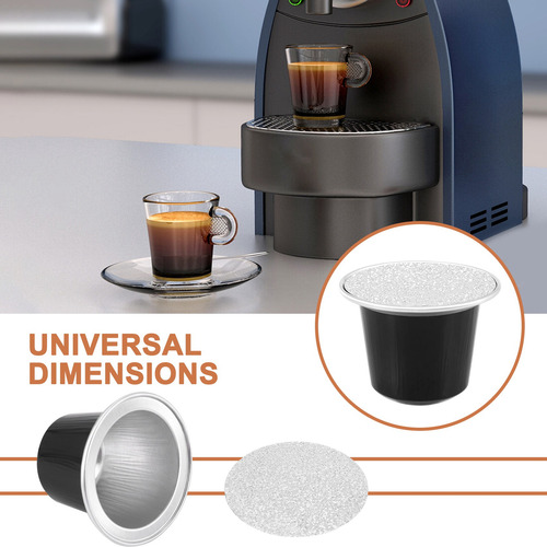 50sets Refillable Coffee Capsules Cup Disposable Coffee Caps