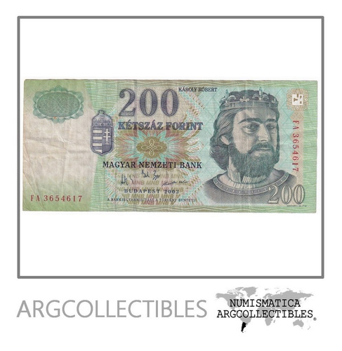 Hungria Billete 200 Forint 2003 P-187 Vf+