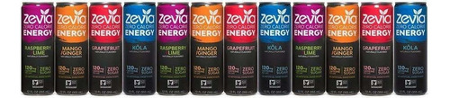 Zevia Zero Calorie - Bebida Energizante, Pack Variado, Latas
