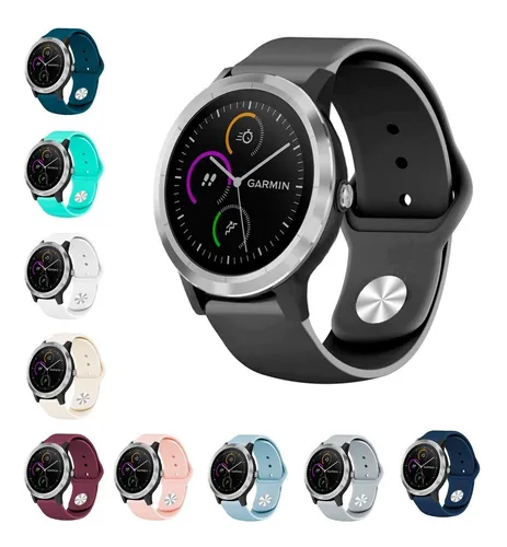 Correa de tela reloj inteligente deportiva con lazo lona para Garmin  Forerunner 245 645 vivoactive 3 vívomove 3 HR Luxe Style Venu 20mm 22mm -   México