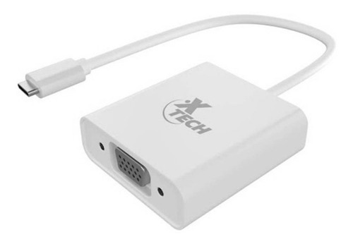 Adaptador De Tipo C Macho A Vga Hembra Xtech Xtc-551 Color Blanco