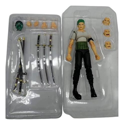 - Novo Brinquedo De Boneco De Ação Roronoa Zoro Past Blue