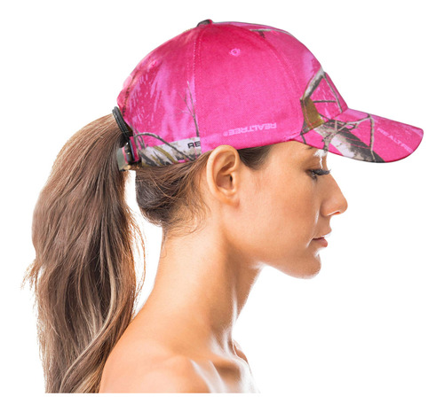 Gorra De Camuflaje Rosa Intenso, Ajuste Para Mujer, Estructu