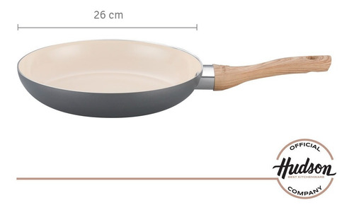 Imagen 2 de 10 de Sartén Cerámica Antiadherente Hudson Gris 26 Cm Aluminio