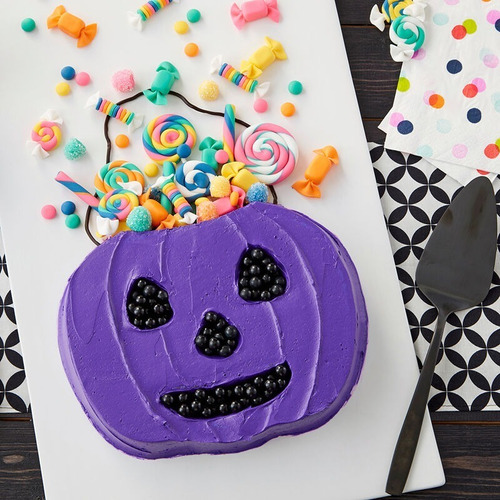 Molde Calabaza Cabeza Halloween Wilton 2105-0679 Color Gris