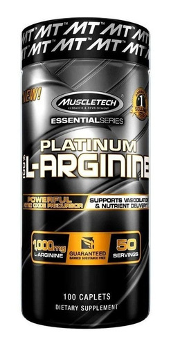 Platinum 100% L- Arginine Muscletech 100 Cápsulas 