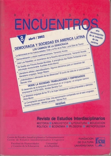 Revista Encuentros Fcu Vitivinicultura Politica Y Otros 2002