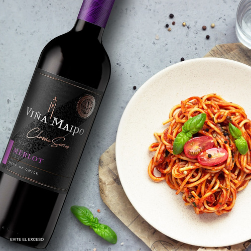 Vino Tinto Chileno Viña Maipo Merlot 750ml