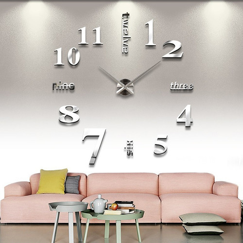 Imagen 1 de 9 de Reloj De Pared Con Diseño 3d Blanco