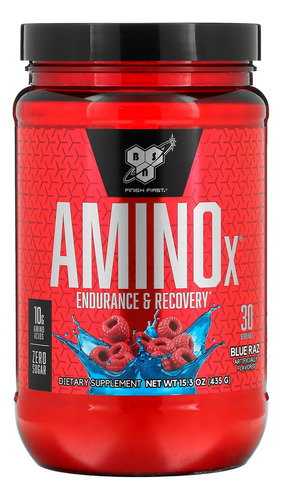 Bsn Amino X Proteína Suplemento Polvo Blue Raspberry 435g 6c