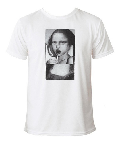 Playera Aesthetic Arte Mona Lisa Collage Hombre Manga Corta