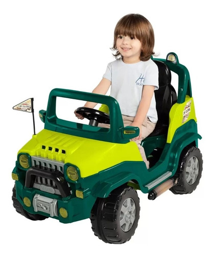 Carrinho De Passeio Infantil Jipe Jeep Com Pedal Empurrador