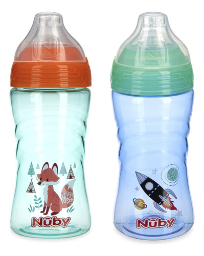 Nuby Paquete De 2 Vasos Deportivos Sin Derrames Para Nios Co