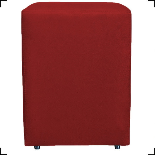 Puff Cubo Quadrado Dado Banco Banqueta Tecido Cores Suede