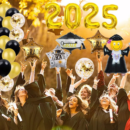 Banna Kit Globos Graduación 2025 Decoración De Globos Metálicos