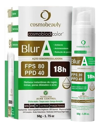 Blur A Bege Médio Antiacne Antioleosidade Fps80 Cosmobeauty