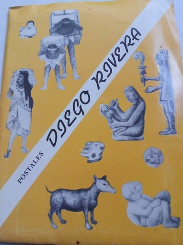 Diego Rivera Folleto Y 7 Postales A Color Vintage