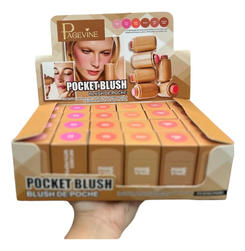 Blush En Barra Page Vine 6 Tonos Rubor En Barra Cremoso Tono Del Maquillaje Tosated Teddy