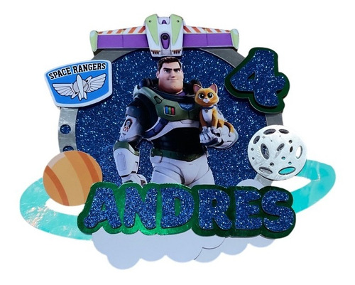 Topper Para Pastel Buzz Lightyear Personalizable 