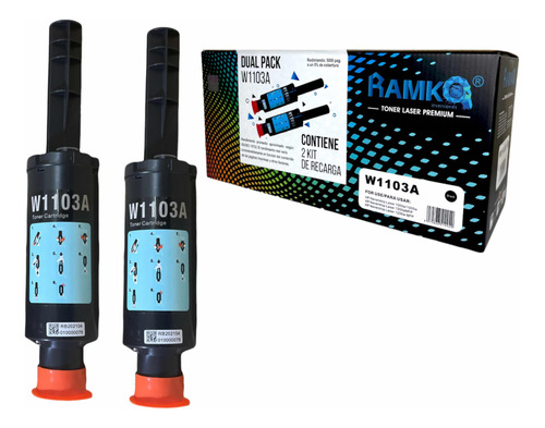 Toner Compatible Ramko W1103a /11103a / 103a Pack X 2 Und