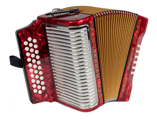 Ftm Acordeon A Botones Hohner Corona Ii Diatonico31 Teclas R