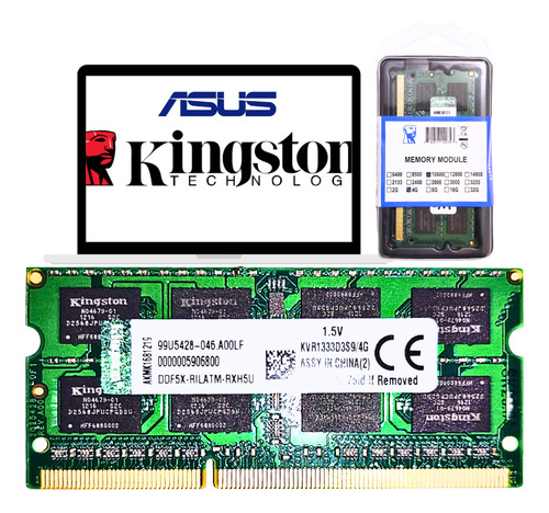Memória Notebook 4gb Kingston P/ Asus N435n 1333mhz