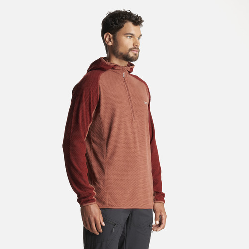 Poleron Hombre Jacaranda Nano-f 1/4 Zip Terracota Lippi