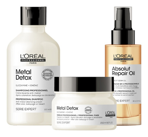 Kit Metal Detox + Spray Absolut Repair L'oréal Professionnel