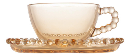 Juego De Taza Y Platillo De Café De Cristal Con Forma De