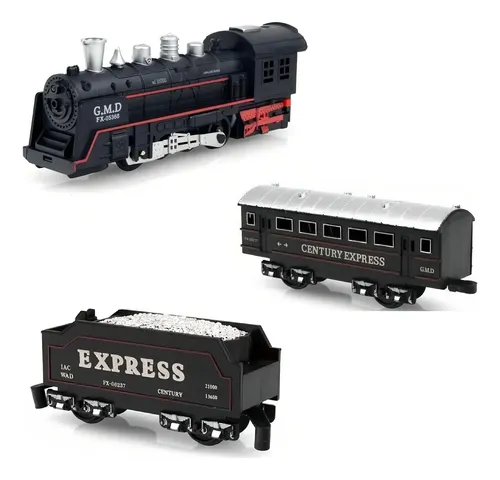 Trem Locomotiva Com Pista 67,5cm Luz E Som- Dm Toys | MercadoLivre