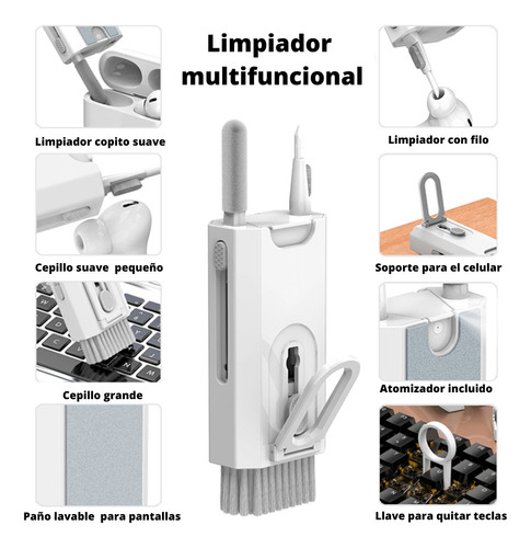 Limpiador De Celulares Pantallas Teclado Kit 8 En 1 Pc 