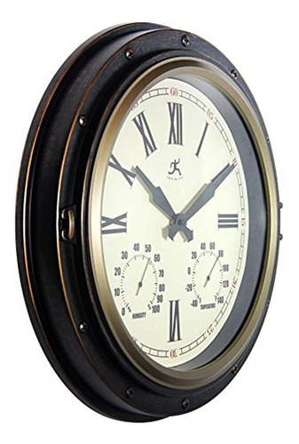 Infinity Instruments The Forecaster Clock Bronze