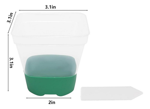 12 Piezas Macetas De Inicio Macetas Con Verde Oscuro