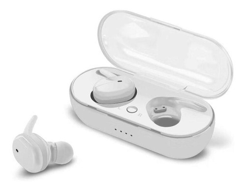 Fone De Ouvido Estéreo Sem Fio Tws-01 Bluetooth 5.0 Portátil Cor Branco