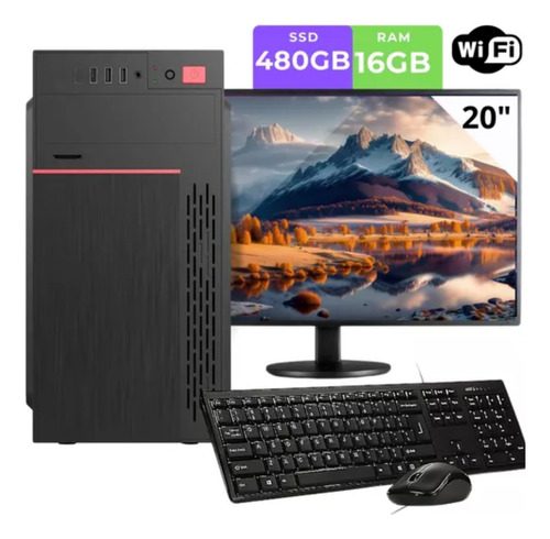 Computador Rapido Intel I7 3770 16gb Ssd 480gb Monitor
