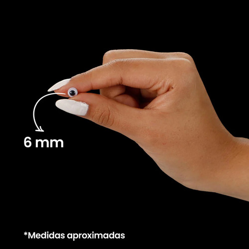 Ojos Movibles De 6mm Para Muñecos Manualidades