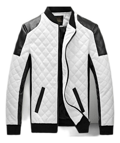 Chaqueta De Motocicleta De Para Hombre Cuero Informal