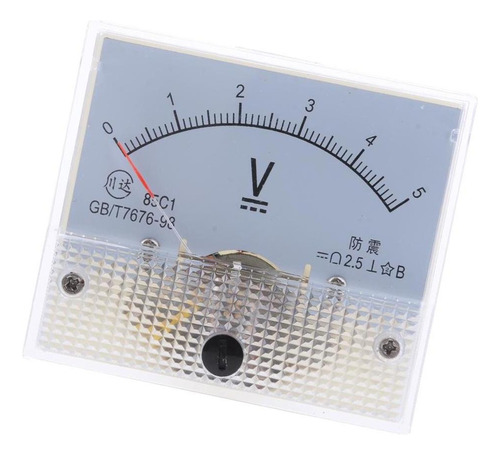 Nuevo 2024 Voltímetro De Panel Analógico Dc 0-5 V