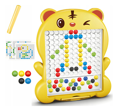 Jogo Labirinto Magnético Educativo Coordenação Motora Cores Cor Bege