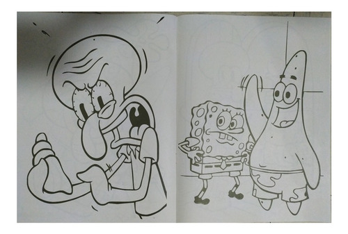 Bob Esponja Patricio Paq 10 Libros Colorear Iluminar Nickjr