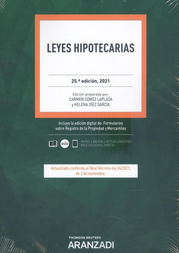 Libro: Leyes Hipotecarias. Gomez Laplaza, Carmen/diez Garcia