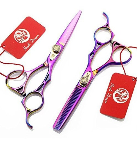 Purple Dragon 60 Professional 440 C Corte De Pelo  Tijeras D