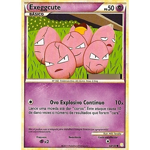 Exeggcute - Psíquico Comum - 63/123 - Pokemon Card Game