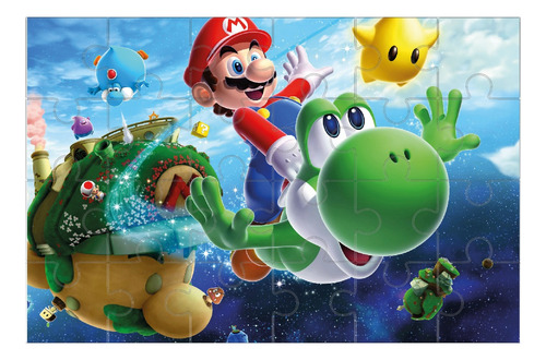 Puzzle Rompecabezas Mario Bros Y Yoshi Niños Regalo 