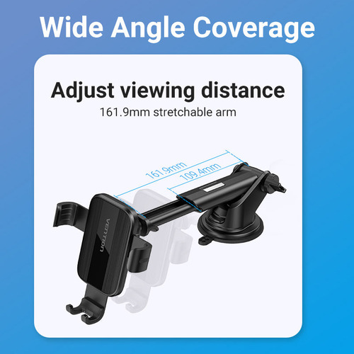 Soporte De Smartphone Para Coche Vention/ Negro