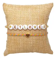 Comprar Set Pulsera, Hilo, Frases Petlover, Corazón - Joyas Lucyana