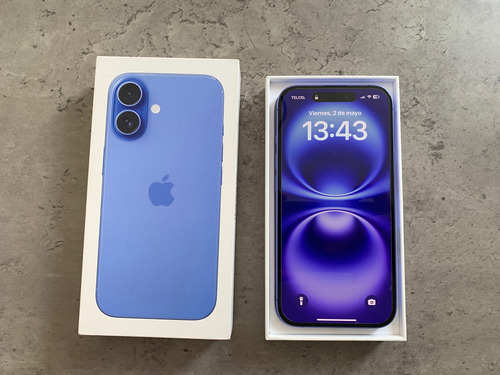 Iphone 16 (128 Gb) - Ultramarino + Funda Magsafe Original Azul (Usado)