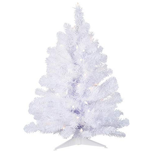 Árbol De Navidad Artificial De Abeto Blanco Cristal De...