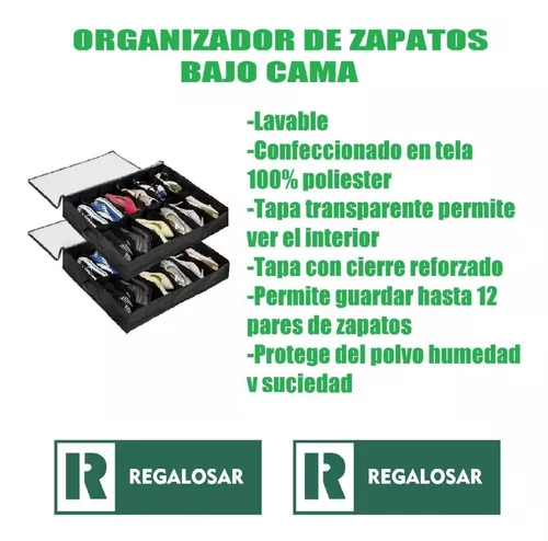Organizador Zapatero Bajo Cama 12 Pares, Envio Inmediato!